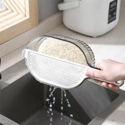 عرض وعاء غسيل وتصفيه الأرز والخضار