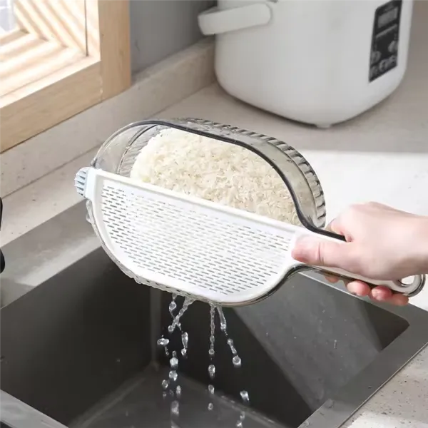 عرض وعاء غسيل وتصفيه الأرز والخضار